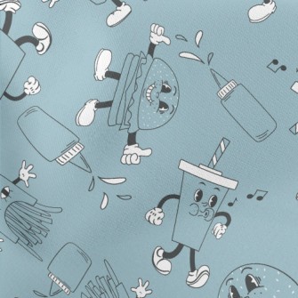 Cartoon Fast Food Doll Lightweight Cotton Poplin