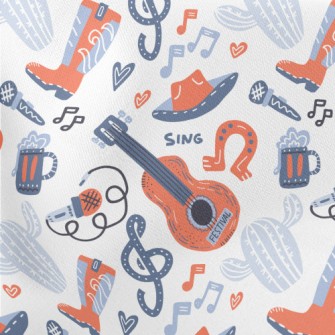 Country Music Bar Lightweight Cotton Poplin
