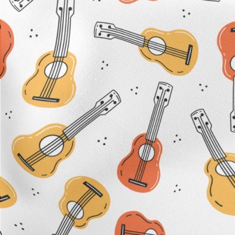 Ukulele Lily Pattern Lightweight Cotton Poplin