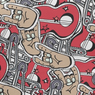 American Rock Pattern Midweight Cotton Poplin