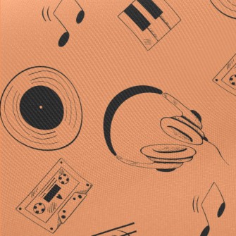 Vinyl Records And Cassettes Midweight Cotton Poplin