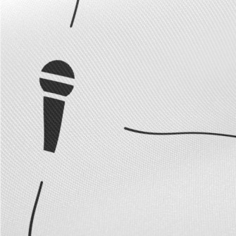 Microphone Pattern Midweight Cotton Poplin