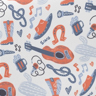 Country Music Bar Midweight Cotton Poplin