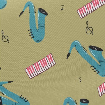 Blue Saxophone Midweight Cotton Poplin