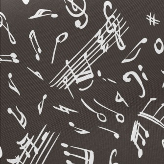 Hand Drawn Irregular Musical N Midweight Cotton Poplin