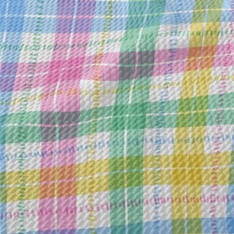 Hand Drawn Colorful Plaid Birdseye Piqué