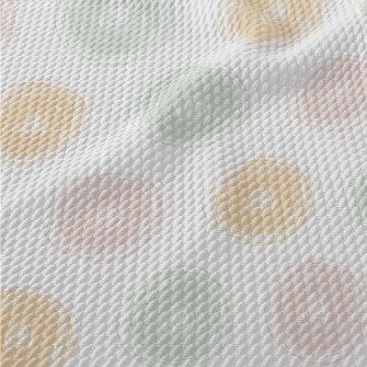 Colorful Circle Doodles Birdseye Piqué