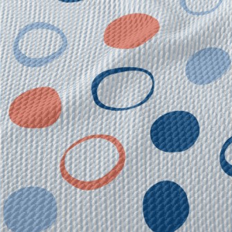 Colorful Dots And Stripes Birdseye Piqué