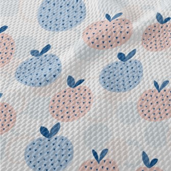 Abstract Apple With Polka Dots Birdseye Piqué