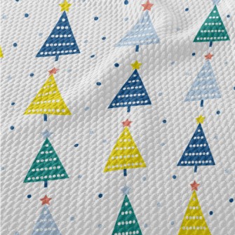 Colorful Christmas Tree Birdseye Piqué