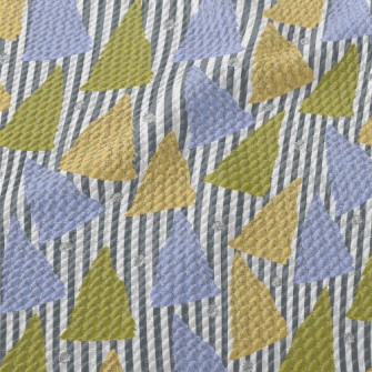 Winter Colored Pine Trees Birdseye Piqué