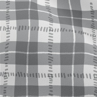 Gray And White Check Chiffon