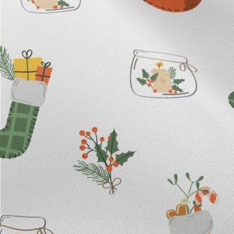 Christmas Stockings And Candle Chiffon