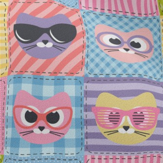 Cat With Colored Glasses Chiffon