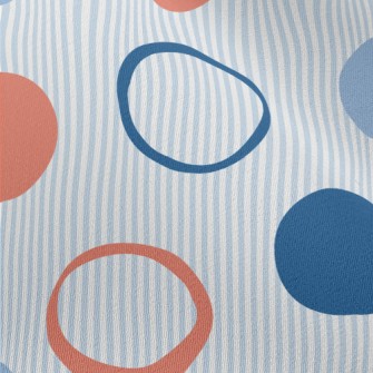 Colorful Dots And Stripes Chiffon