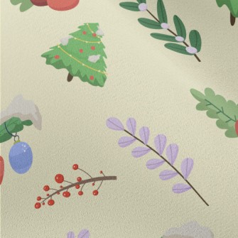 Winter Christmas Plants Chiffon