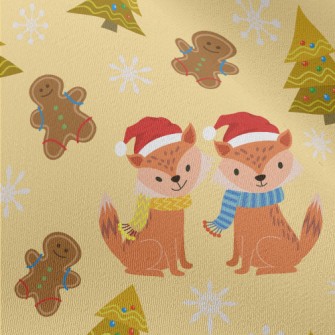 Cute Fox Celebrates Christmas Chiffon