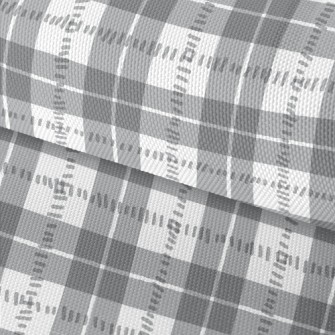 Gray And White Check Waterproof Oxford