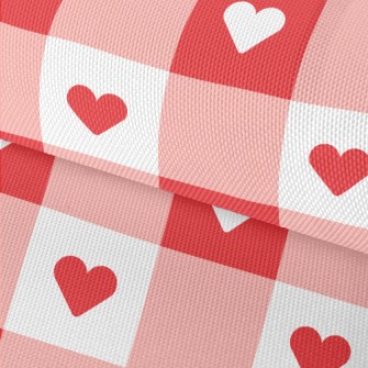 Two-color Heart Check Waterproof Oxford