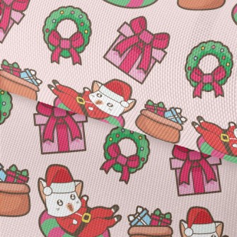 Playful Cat Santa Claus Waterproof Oxford