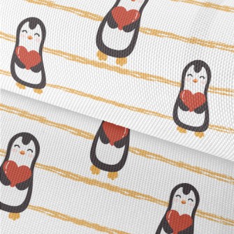 Cute Penguin Holding Heart Waterproof Oxford