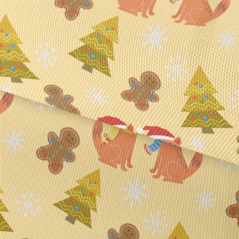 Cute Fox Celebrates Christmas Waterproof Oxford