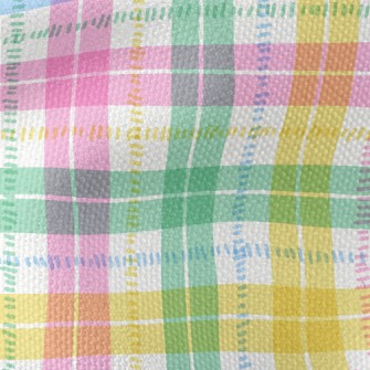 Hand Drawn Colorful Plaid Waterproof Canvas