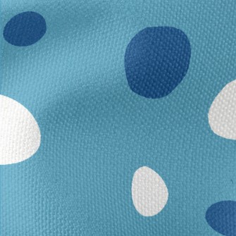Simple Blue And White Dots Waterproof Canvas