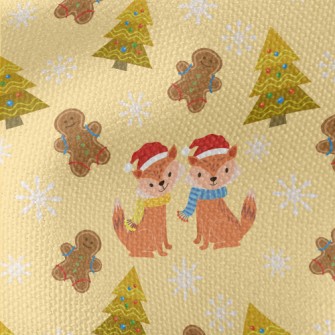 Cute Fox Celebrates Christmas Waterproof Canvas