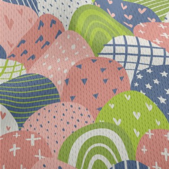 Scaly Colored Graffiti Athletic Mesh Flat Back