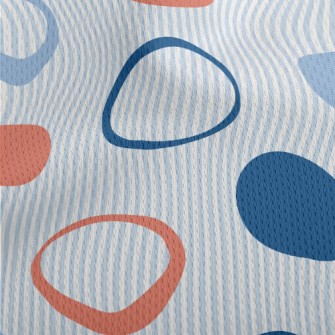 Colorful Dots And Stripes Athletic Mesh Flat Back