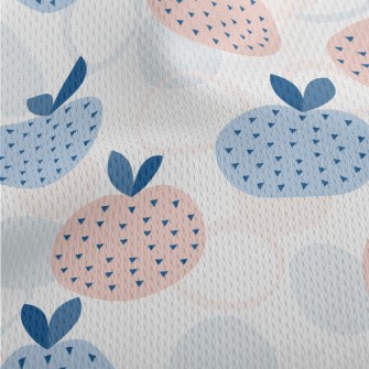 Abstract Apple With Polka Dots Athletic Mesh Flat Back