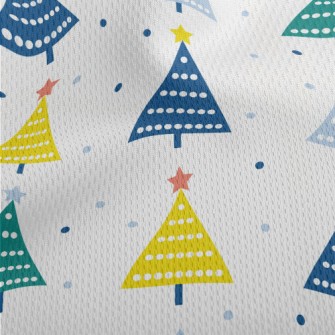 Colorful Christmas Tree Athletic Mesh Flat Back