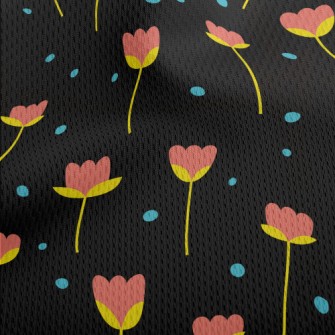 Lovely Red Tulips Athletic Mesh Flat Back