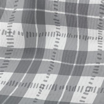 Gray And White Check Terry
