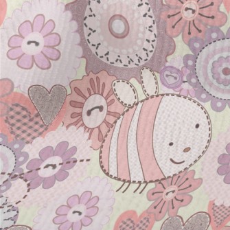 Cute Bees And Flowers Terry