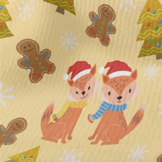 Cute Fox Celebrates Christmas Terry