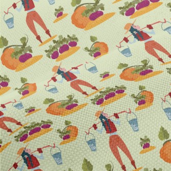 Farmer Growing Vegetables Performance Linen