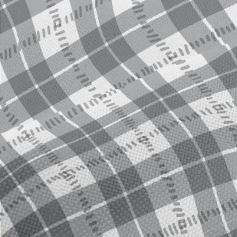 Gray And White Check Performance Linen