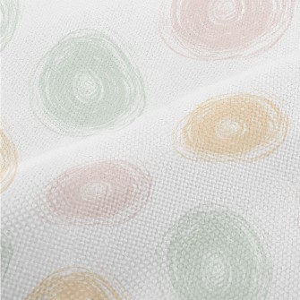 Colorful Circle Doodles Performance Linen