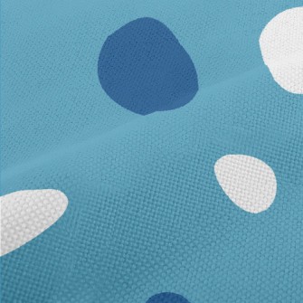 Simple Blue And White Dots Performance Linen