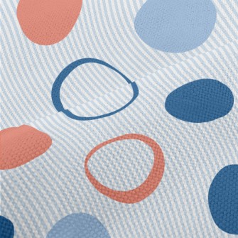 Colorful Dots And Stripes Performance Linen