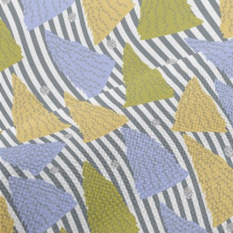 Winter Colored Pine Trees Performance Linen