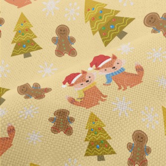 Cute Fox Celebrates Christmas Performance Linen