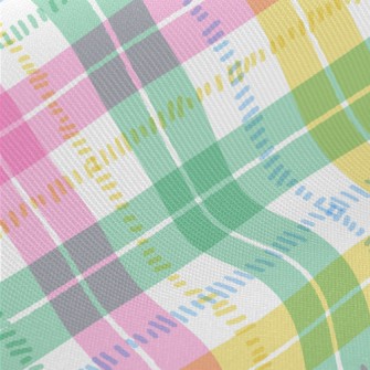 Hand Drawn Colorful Plaid Twill