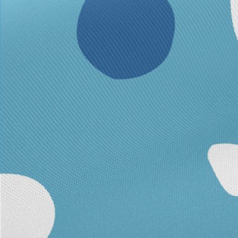 Simple Blue And White Dots Twill