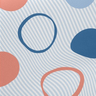 Colorful Dots And Stripes Twill