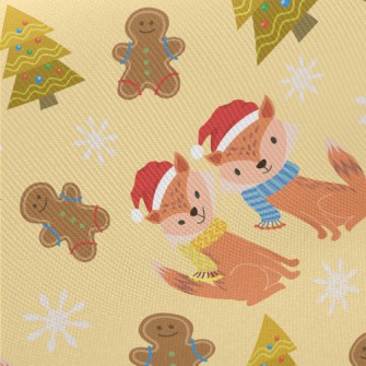 Cute Fox Celebrates Christmas Twill