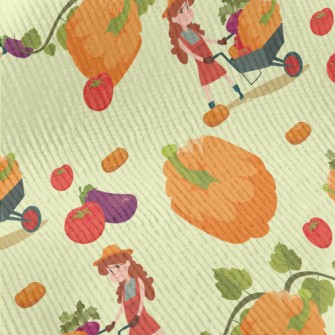 Farmer And Pumpkin Standard Corduroy