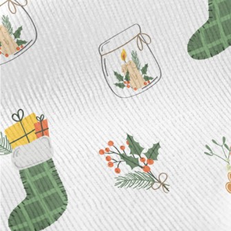 Christmas Stockings And Candle Standard Corduroy